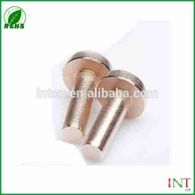 High electric performance pure copper rivets